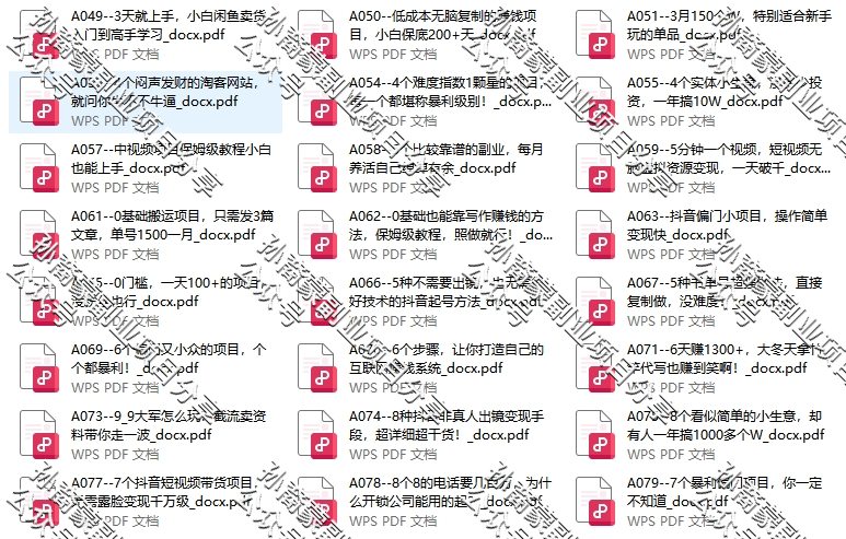 圖片[2]-1600份副業(yè)賺錢(qián)小項目兼職在家副業(yè)掙錢(qián)手機自媒體創(chuàng  )業(yè)小項目合集（看完讓你的認知再上一個(gè)臺階）-兼職副業(yè)賺錢(qián)項目論壇-孫裔蒙