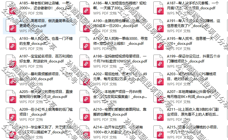 圖片[3]-1600份副業(yè)賺錢(qián)小項目兼職在家副業(yè)掙錢(qián)手機自媒體創(chuàng  )業(yè)小項目合集（看完讓你的認知再上一個(gè)臺階）-兼職副業(yè)賺錢(qián)項目論壇-孫裔蒙